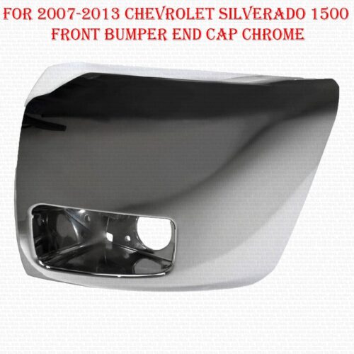 For 2007-2013 Chevrolet Silverado 1500 Front Bumper End Cap Chrome Left Side