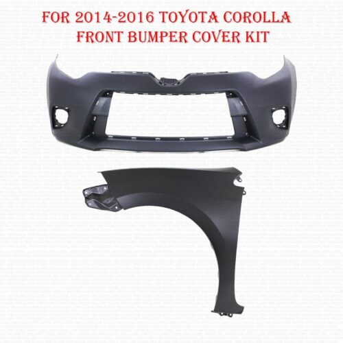 For 2014 2015 2016 Toyota Corolla Front Bumper Cover Kit, Primed