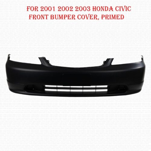 For 2001 2002 2003 Honda Civic Front Bumper Cover, Primed, Coupe/Sedan