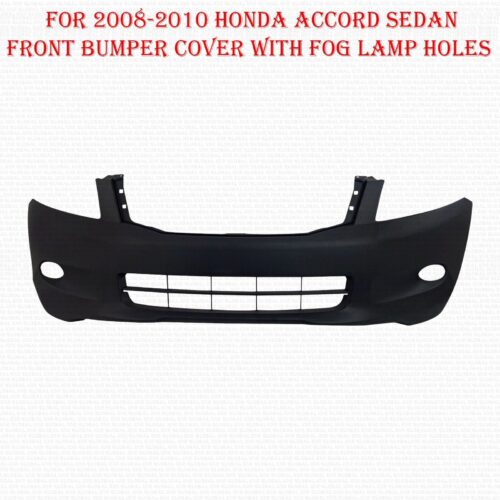 For 2008-2010 Honda Accord Sedan Front Bumper Cover With Fog Lamp Holes Primed