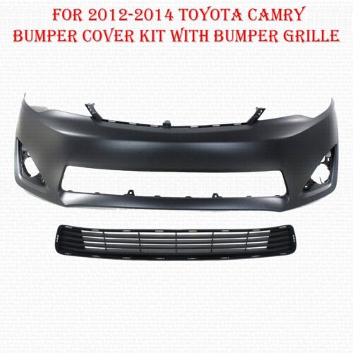 For 2012-2014 Toyota Camry Bumper Cover Kit With Bumper Grille Hybrid Models