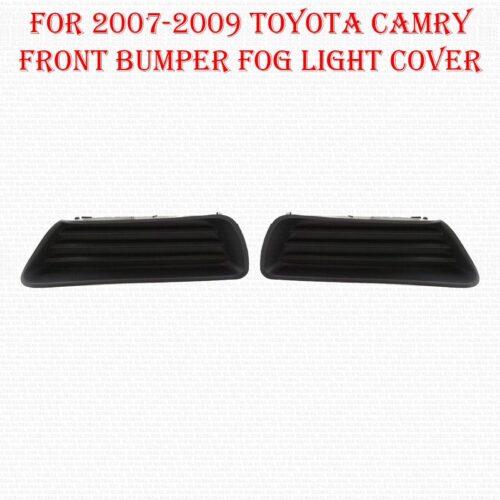 For 2007-2009 Toyota Camry Front Bumper Fog Light Cover Insert Panel Set of 2