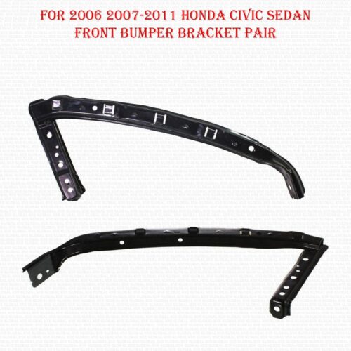 For 2006 2007 2008 2009 2010 2011 Honda Civic Sedan Front Bumper Bracket Pair